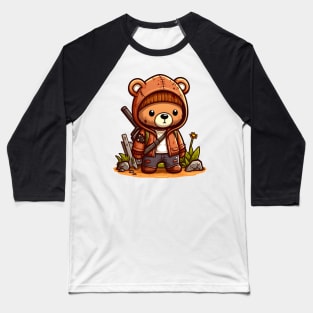 Cute Post-Apocalyptic Bear Kawaii Baseball T-Shirt